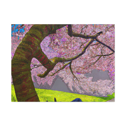 "A Moment of Calm Beneath the Cherry Blossoms" - The Alien Canva