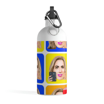 "Emoji-zing a Celebrity: A Pop Art Portrait" - The Alien Stainless Steel Water Bottle