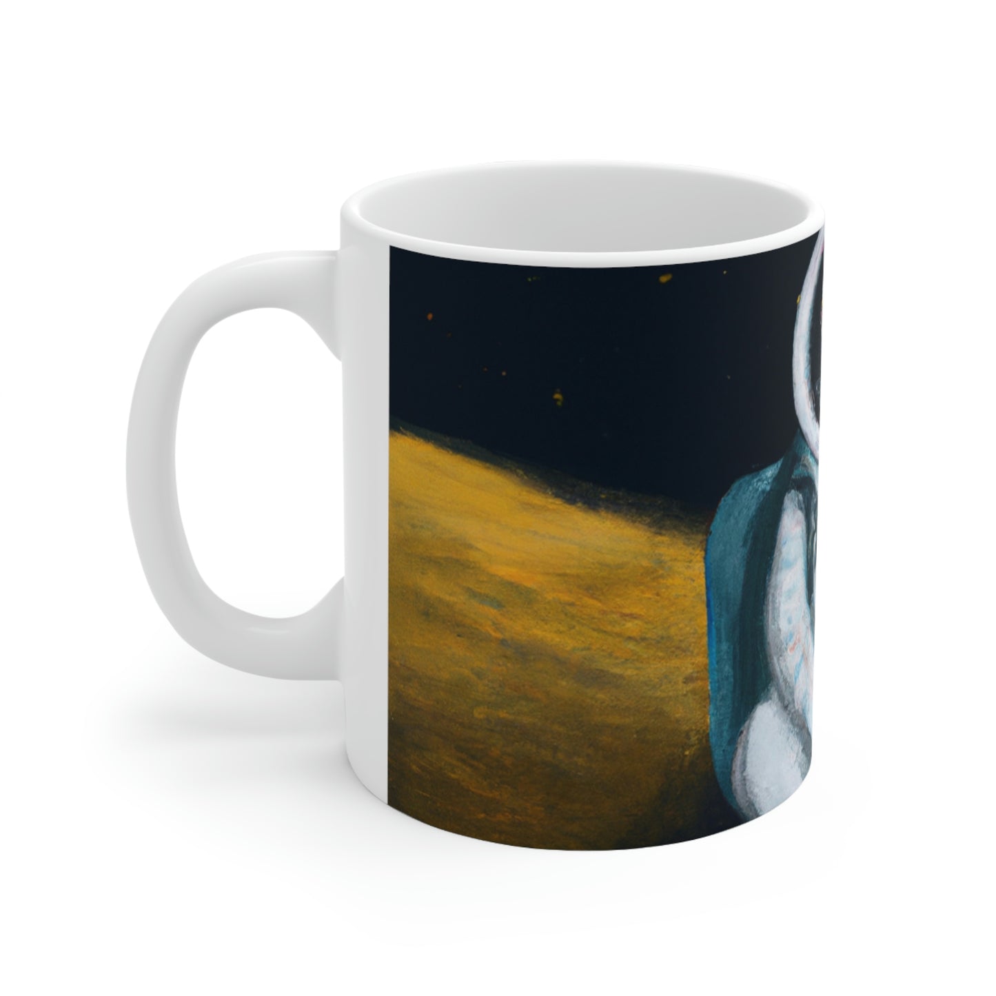 "Alone in the Dark: A Solitary Astronaut's Survival" - Taza de cerámica The Alien 11 oz