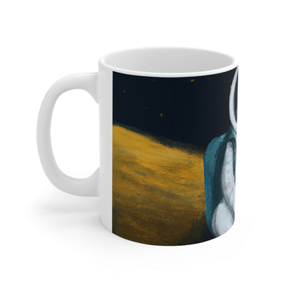 "Alone in the Dark: A Solitary Astronaut's Survival" - The Alien Ceramic Mug 11 oz