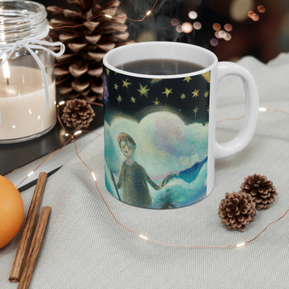 "Un mar de diamantes en la noche" - Taza de cerámica The Alien 11 oz