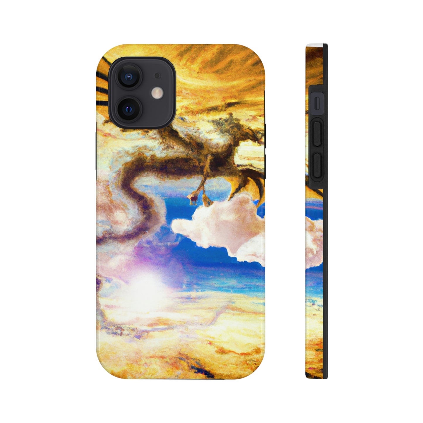 "Eine himmlische Flamme mit einem mystischen Drachen" - Die Alien Tough Phone Cases