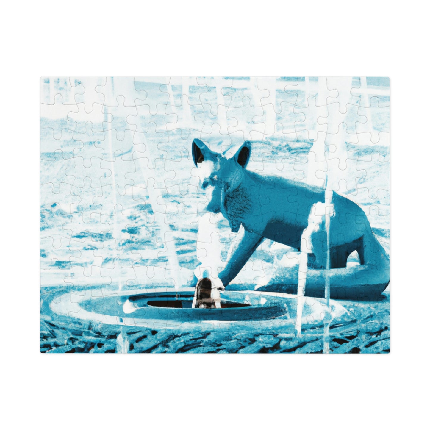 "Foxy Frolicking in the Fountain" - The Alien Jigsaw Puzzle