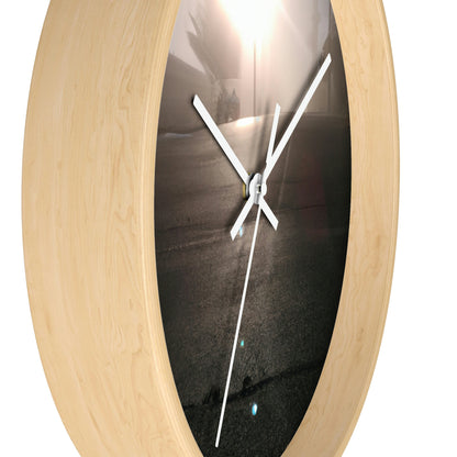 "A Gleaming Dawn in a Misty City". - The Alien Wall Clock