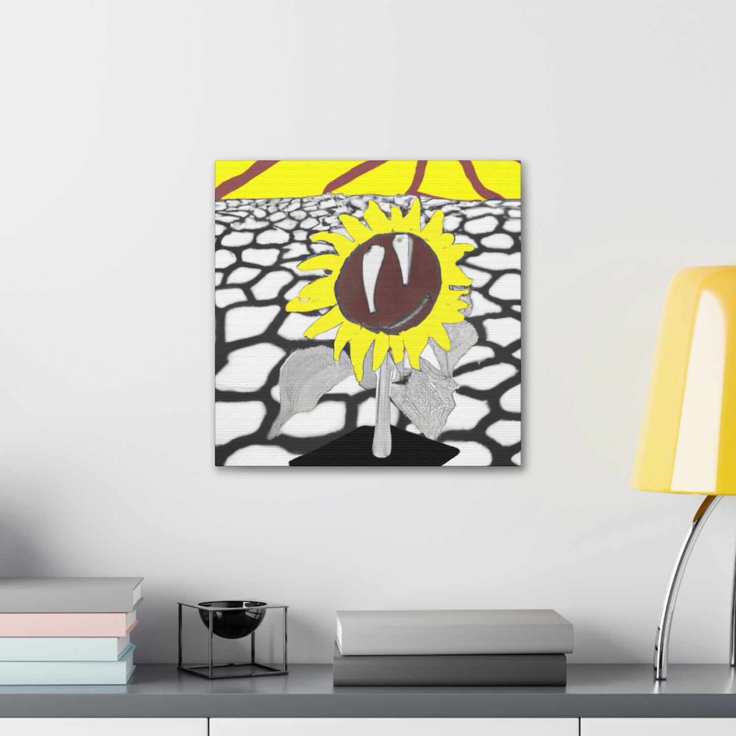 "Un girasol que se marchita en un campo reseco" - The Alien Canva