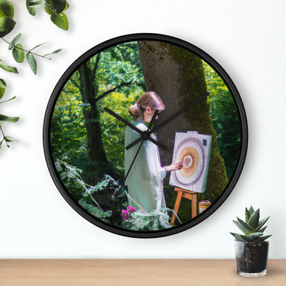 "Enchantment in Oil: A Young Artist's Vision of a Magical Forest" - The Alien Wall Clock