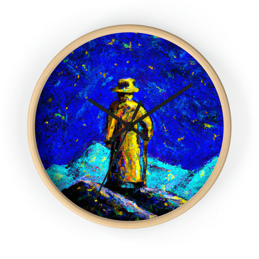 "Lone Mage on the Frozen Summit" - El reloj de pared alienígena