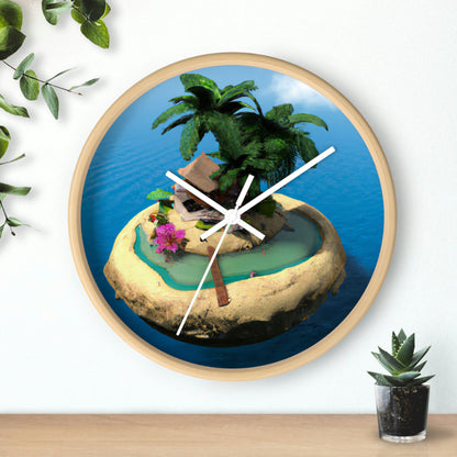 "Island Paradise in the Sky" - The Alien Wall Clock