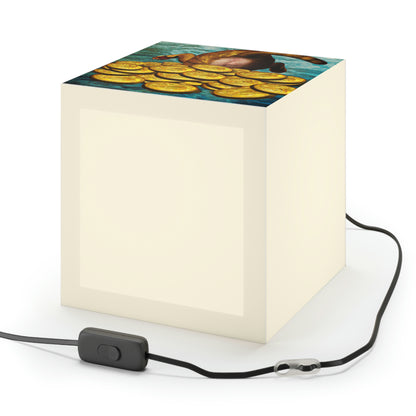 "Feline Fortune in a Foliage of Finances" - The Alien Light Cube Lamp