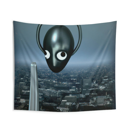 "A Distant Spark: An Alien's Search for Sanctuary in the City." - The Alien Wall Tapestries