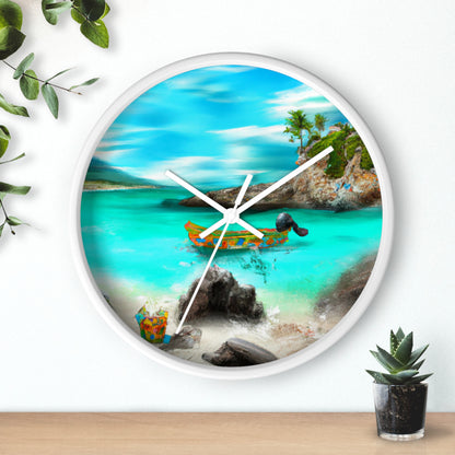 "Caribbean Fiesta on the Beach - A Digital Exploration of Mexican Culture" - The Alien Wall Clock