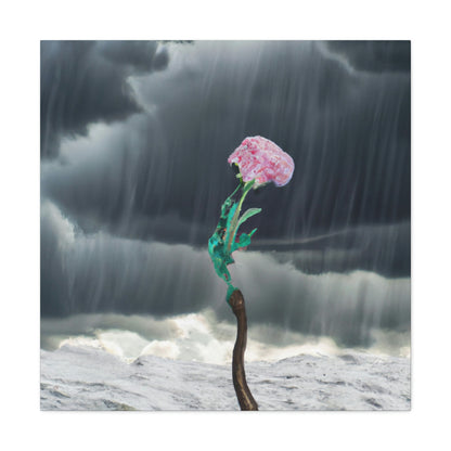 "Aight Against the Storm: The Story of a Lonely Flower" - The Alien Canva