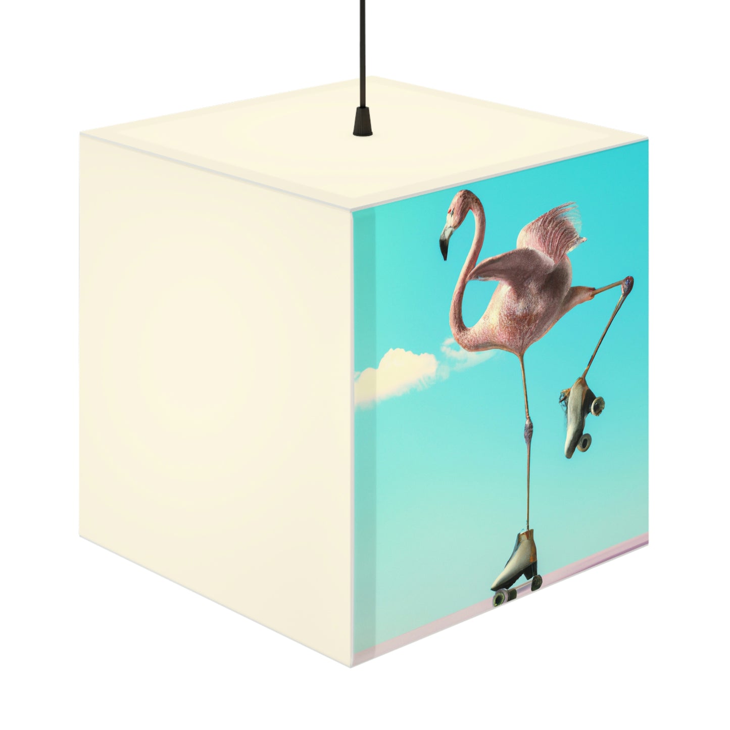 "Flamingo-Schlittschuhe!" - Die Alien Light Cube Lampe