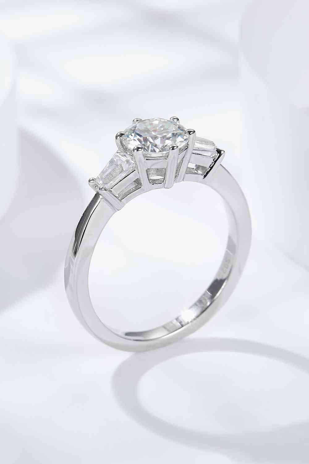 Loyal Love 1 Carat Moissanite Platinum-Plated Ring