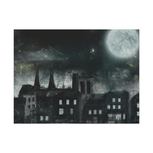 "Luminous Nocturne: A City Lit By Moonlight" - The Alien Canva