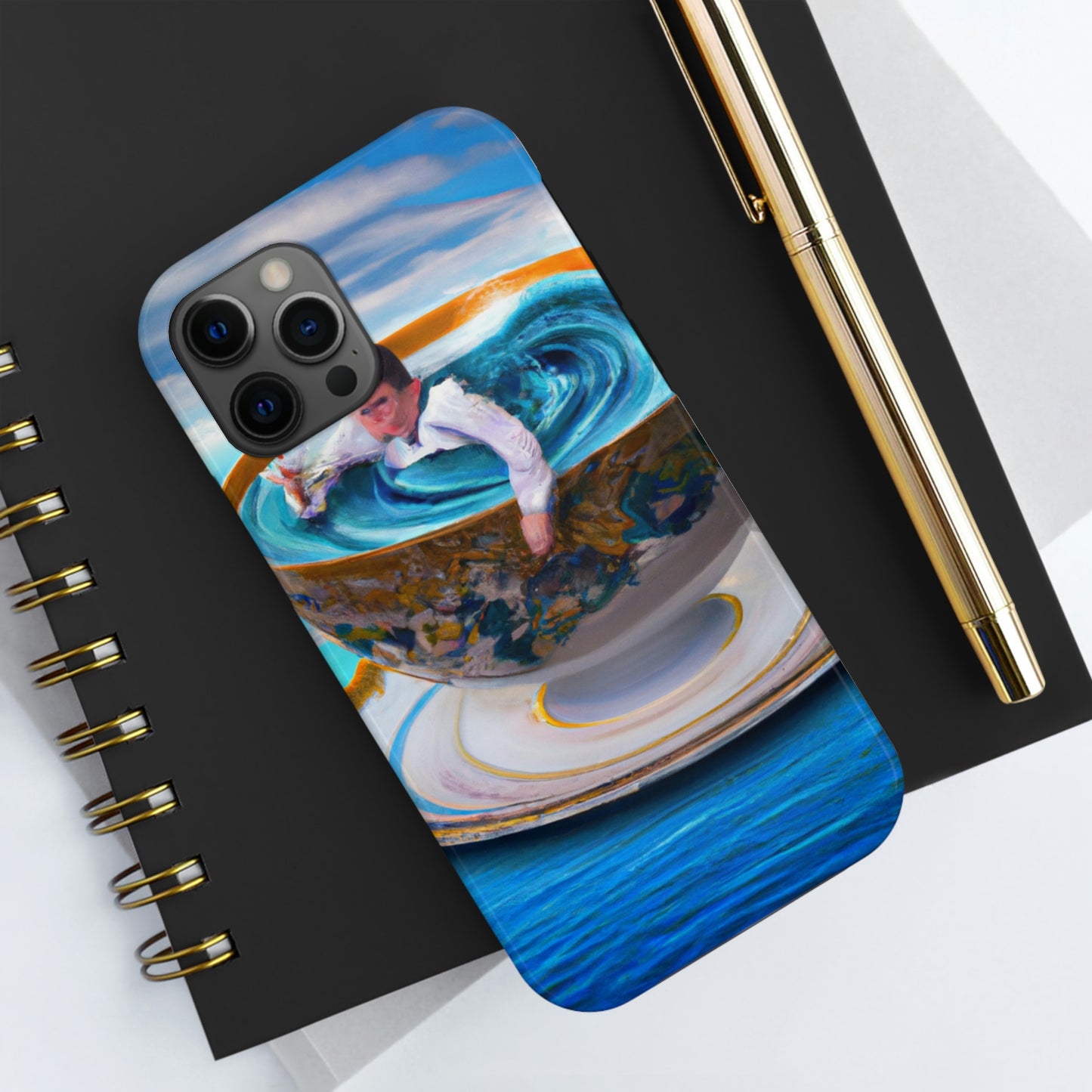 "Adrift in a China Cup: The Story of a Lost Child's Oceanic Adventure" - The Alien Tough Phone Cases