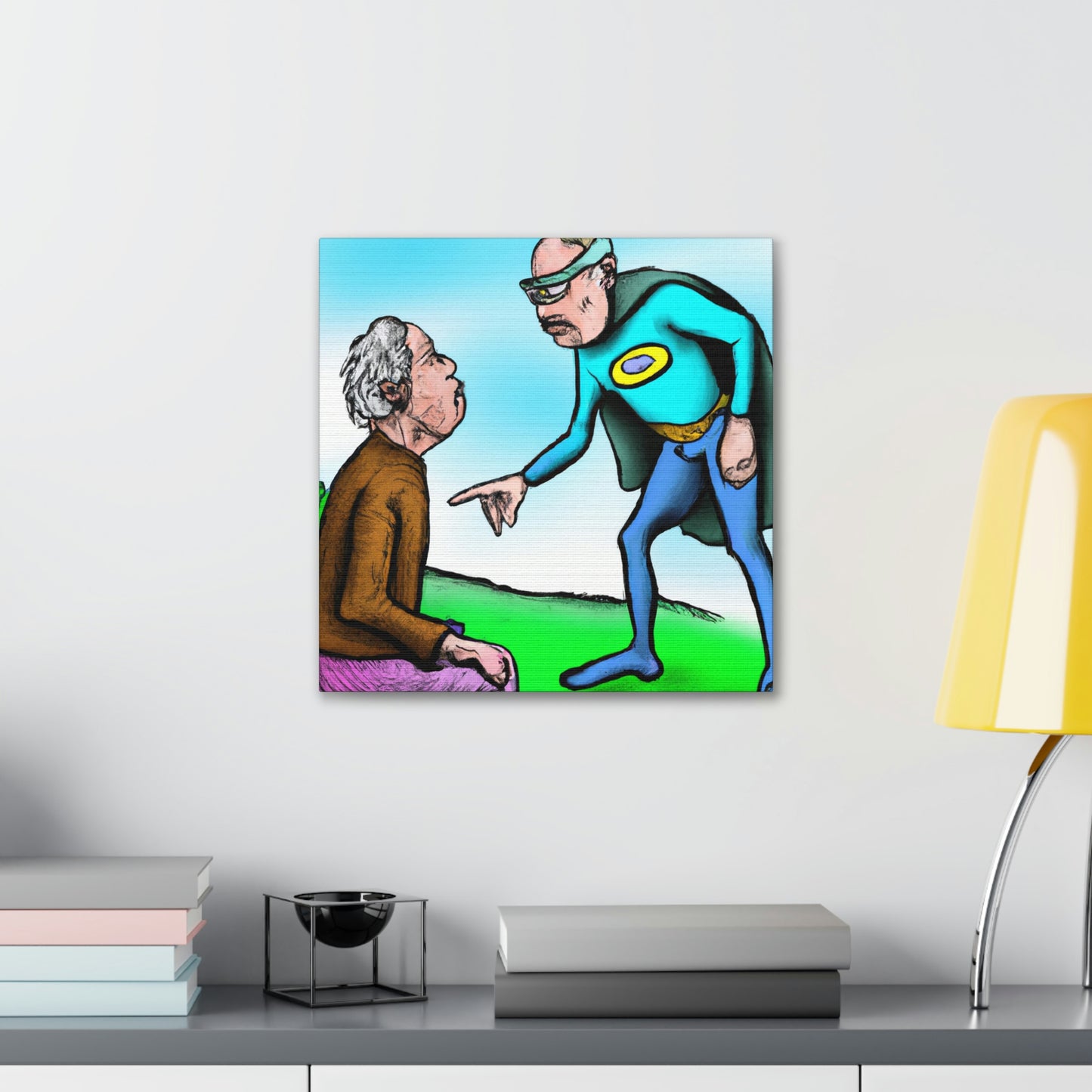 The Mysterious Stranger and the Retired Superhero - The Alien Canva