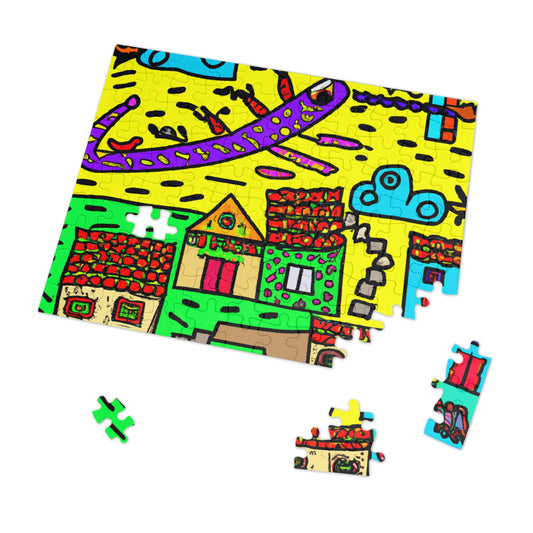 "A Slumbering Village of the Soaring Dragon" - The Alien Jigsaw Puzzle