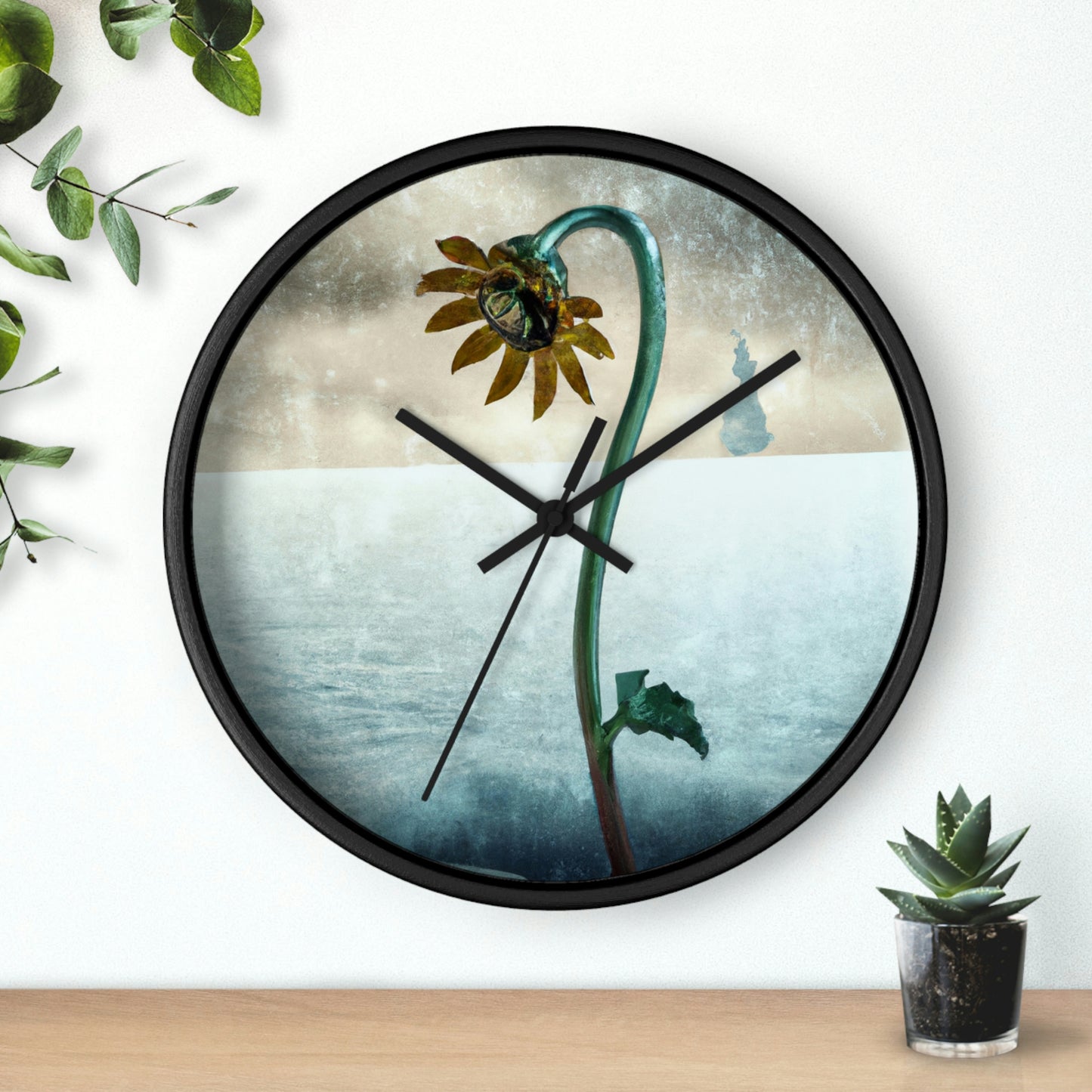 "Fighting the Frost: A Flower's Story" - The Alien Wall Clock