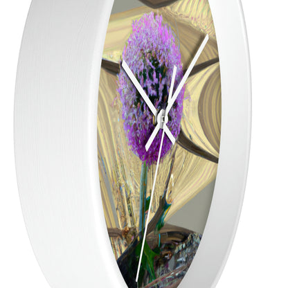 "A Blooming Miracle: Beauty in Chaos" - The Alien Wall Clock