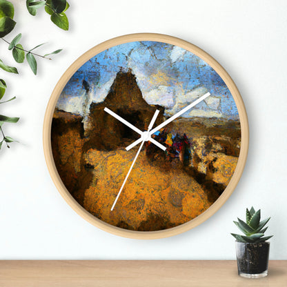 "Dusty Pilgrims at the Forgotten Shrine" - The Alien Wall Clock