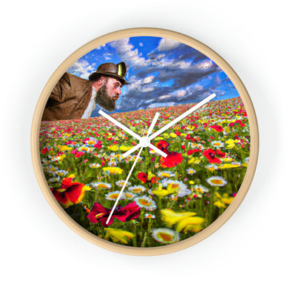 "Un maravilloso recorrido por el esplendor floral" - El reloj de pared alienígena