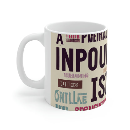 "A Trip Down Memory Lane: 16 of My Favourite Words" - The Alien Ceramic Mug 11 oz