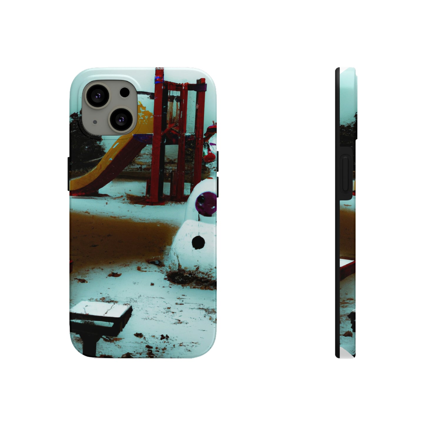 "Melancholy Snowman in a Silent Playground" - The Alien Tough Phone Cases