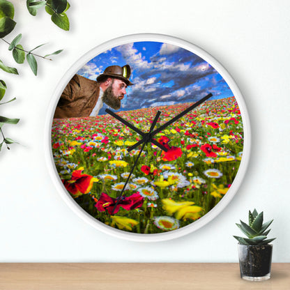 "Un maravilloso recorrido por el esplendor floral" - El reloj de pared alienígena