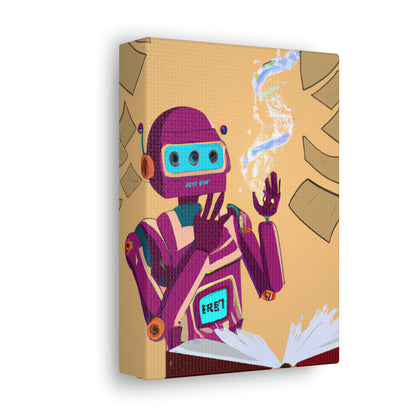 "Robot Librarian and the Magical Tome" - The Alien Canva