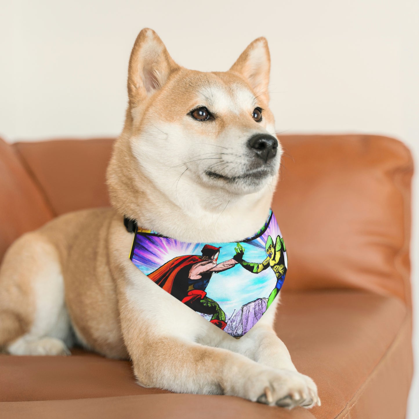 ¡Enfrentamiento de superhéroes! - El collar de bandana para mascota alienígena