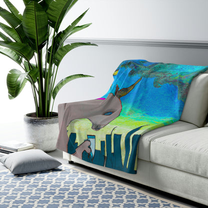 "Majestic Morning Reflections" - The Alien Sherpa Fleece Blanket