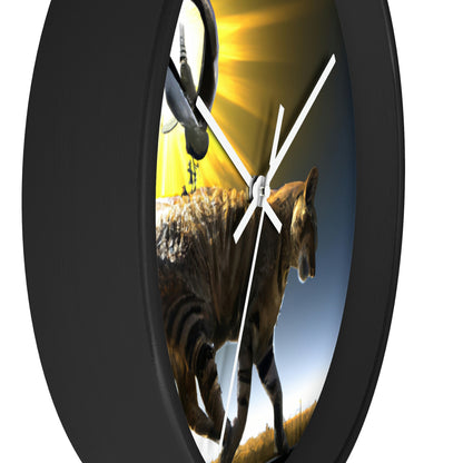 "A Purrfect Sunbeam Moment" - Die Alien-Wanduhr