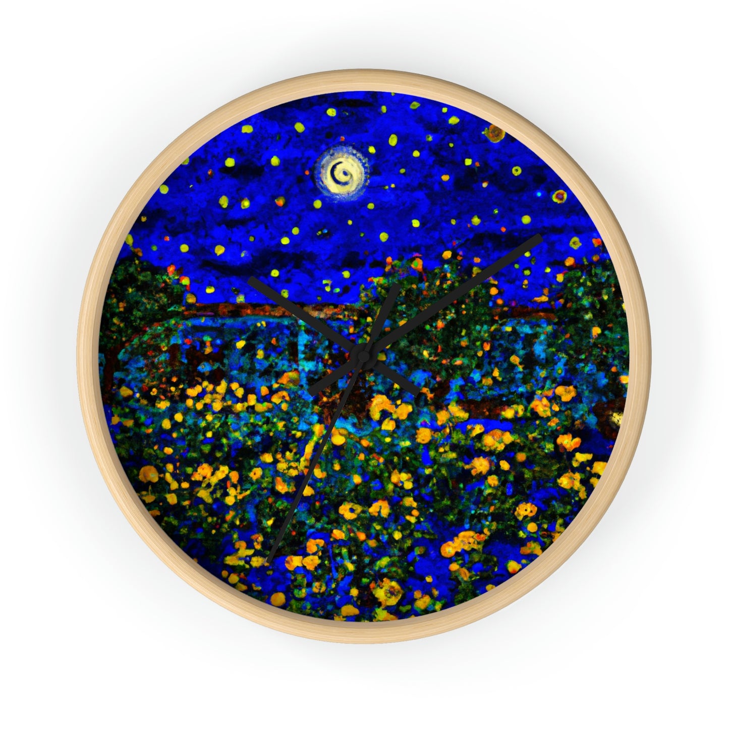 "A Midnight Celebration in Grandma's Garden" - The Alien Wall Clock