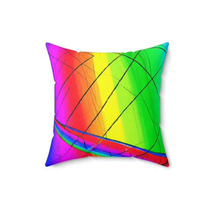 "A Spinnerette's Prismatic Web" - The Alien Square Pillow