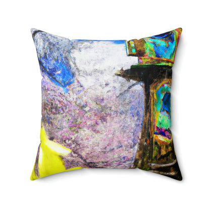 "Forgotten Secrets of the Springtime Forest" - The Alien Square Pillow