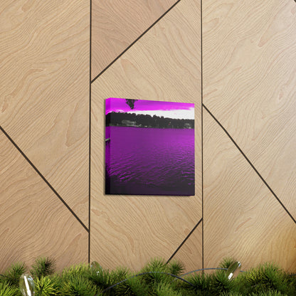 "The Neon Purple Lakefront" - The Alien Canva