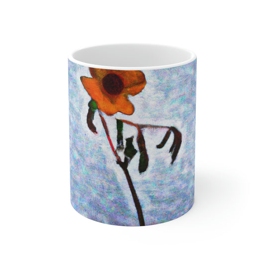 "Eine Blume, die sich weigert zu zittern" - Der Alien-Keramikbecher 11 oz