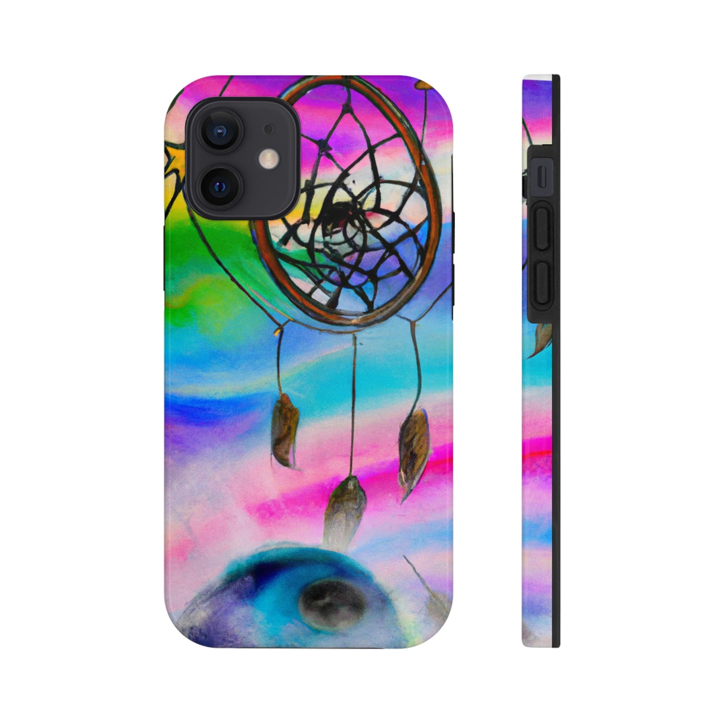 "Una galaxia de sueños: un colorido atrapasueños captura el polvo de estrellas que cae" - The Alien Tough Phone Cases