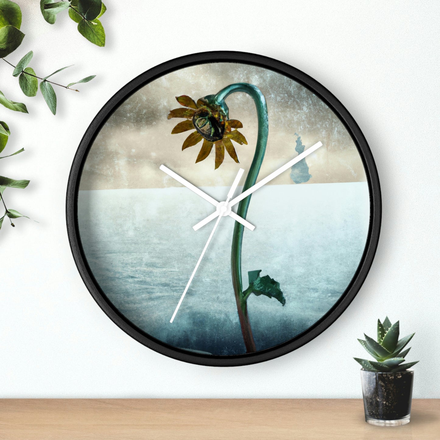 "Fighting the Frost: A Flower's Story" - The Alien Wall Clock