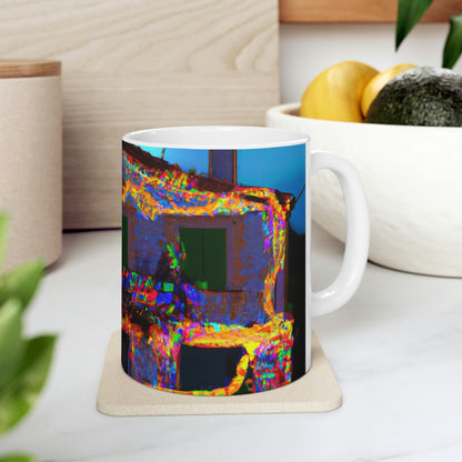 "Magical Illumination: A Summer Solstice Surprise" - The Alien Ceramic Mug 11 oz