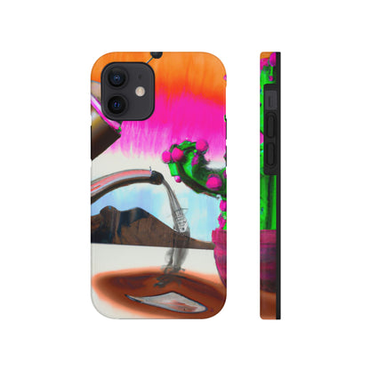 "An Awkward Caffeinated Moment: The Tale of a Bot and a Cactus" - The Alien Tough Phone Cases