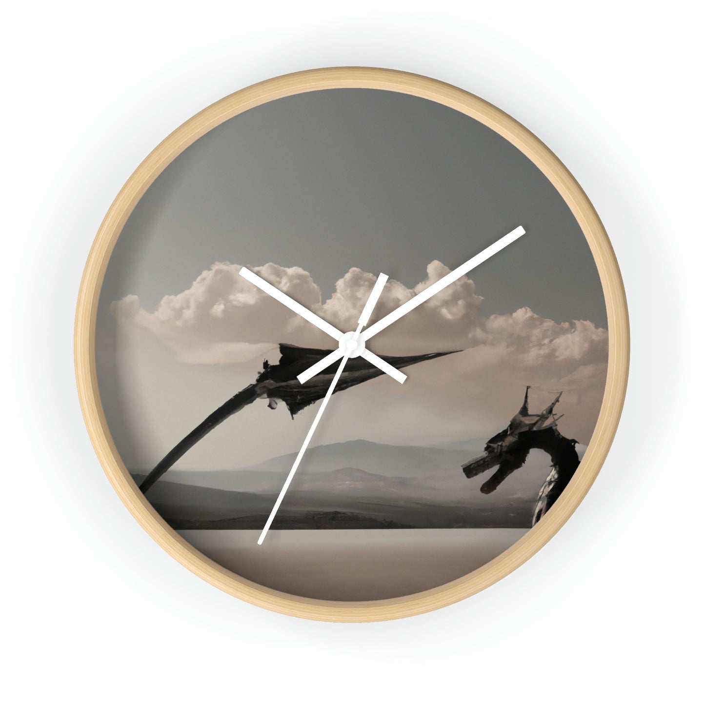 "A Warrior's Last Stand: The Battle Against the Metal Dragon" - The Alien Wall Clock