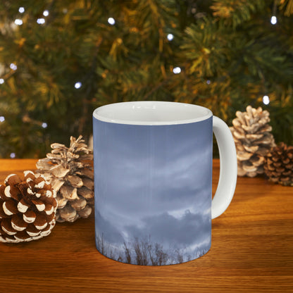 "Lonely Sentinels in the Autumn Sky" - The Alien Ceramic Mug 11 oz