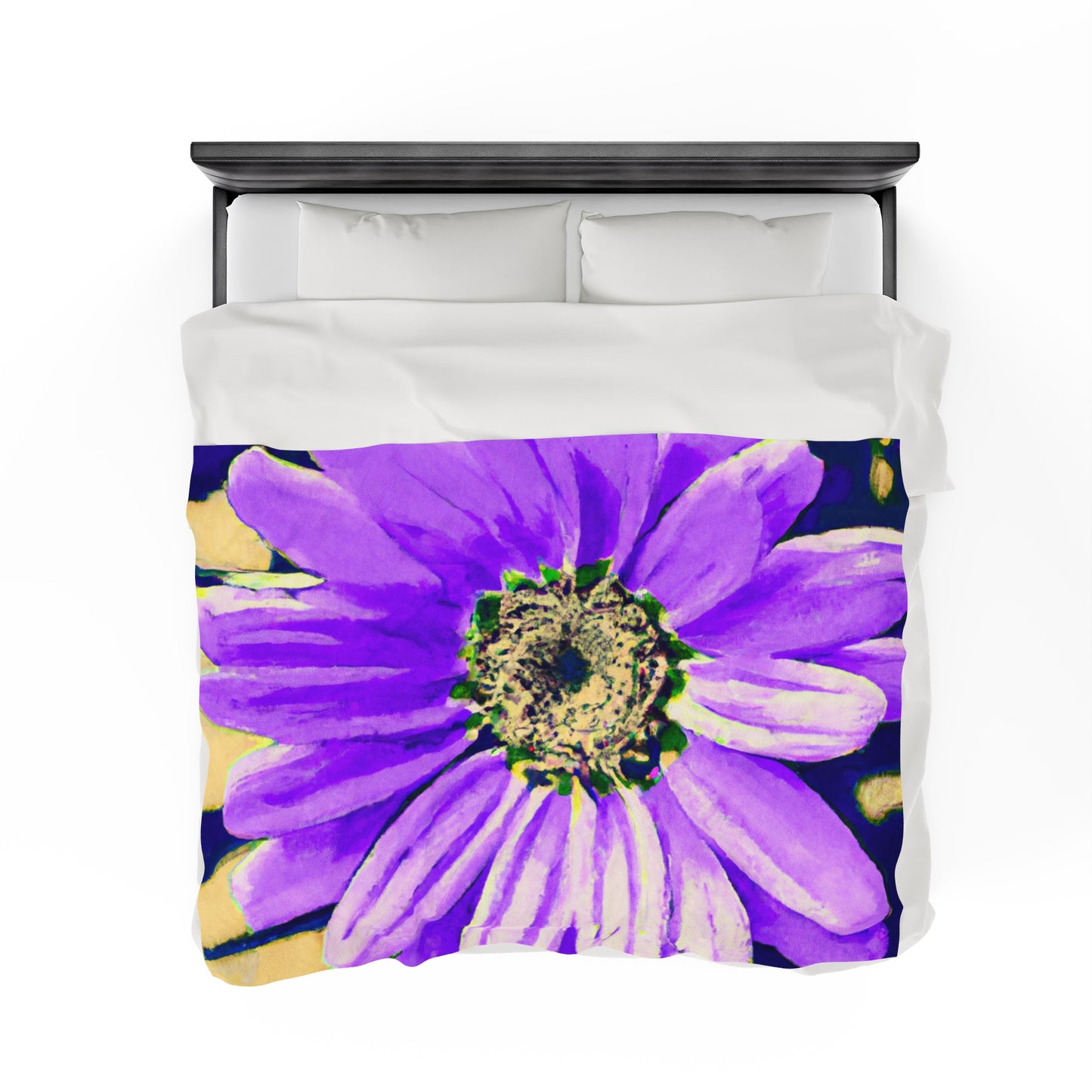 Purple Petals Popping: Create an Eye-Catching Daisy-Rose Fusion - The Alien Velveteen Plush Blanket