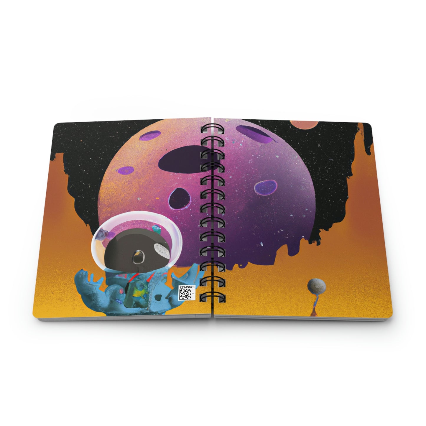 "Exploring the Unknown: The Adventures of a Space Captain and the Mysterious Planet" - The Alien Spiral Bound Journal