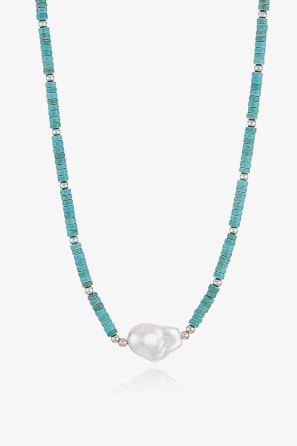 Halskette aus Türkis und Perlen