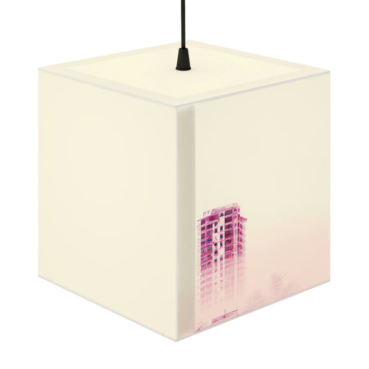 "Ein Schleier des Geheimnisses: Die verlorene Stadt im Nebel." - Die Alien Light Cube Lampe