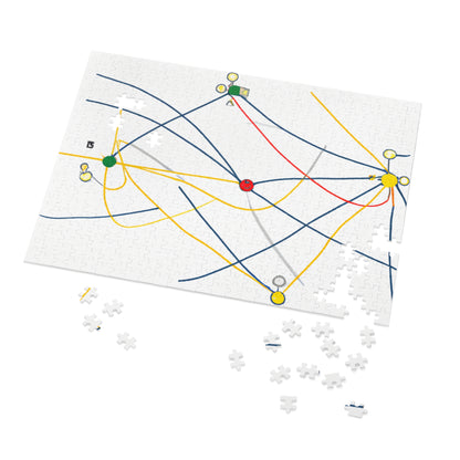 "Exploring the Dynamic Topology: Artful Visualization of a Network Structure." - The Alien Jigsaw Puzzle