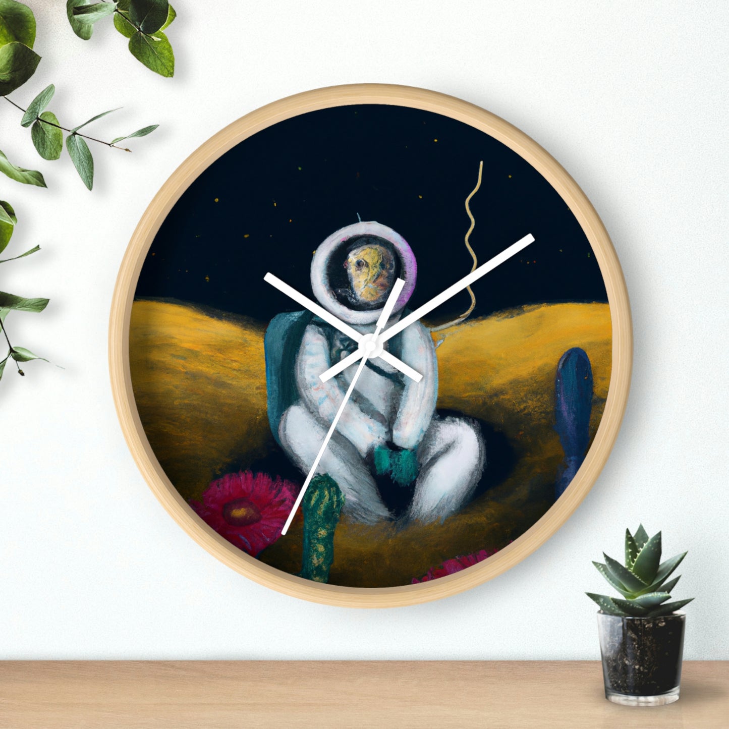 "Alone in the Dark: A Solitary Astronaut's Survival" - The Alien Wall Clock